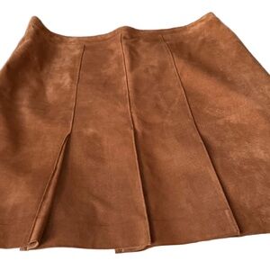 Vintage 90s Ann Taylor Loft Buttery Soft Leather Pleated - Size 6P